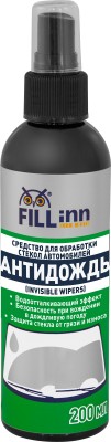 FILL inn FL112 Средство для обработки стекол автомобилей "Антидождь (Invisible wipers)", 200 мл (спрей) FL112