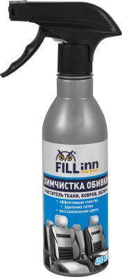FILL inn FL054 Химчистка обивки. Очиститель ткани, ковров, велюра, 400 мл (спрей) FL054